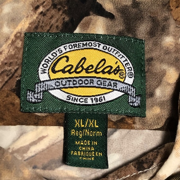 Cabelas Hunting Long Sleeve Shirt Camo Button Up Ex Large Zonz Woodland Print - Picture 5 of 9